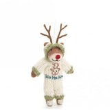 Amica Felt Reindeer In Onesie Decoration
