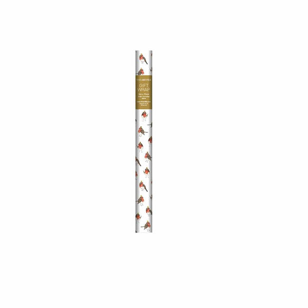 Art File Robins On White Roll Wrap