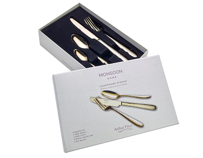 Arthur Price Monsoon Champagne Mirage - 16 Pce Boxed Set