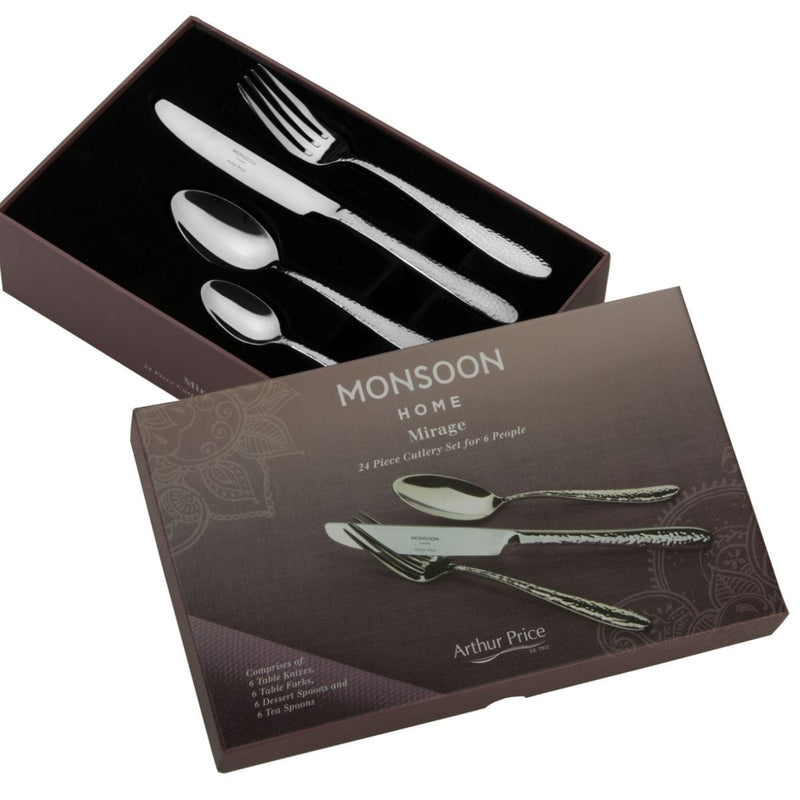 Arthur Price Monsoon Mirage 24 Piece Cutlery Set