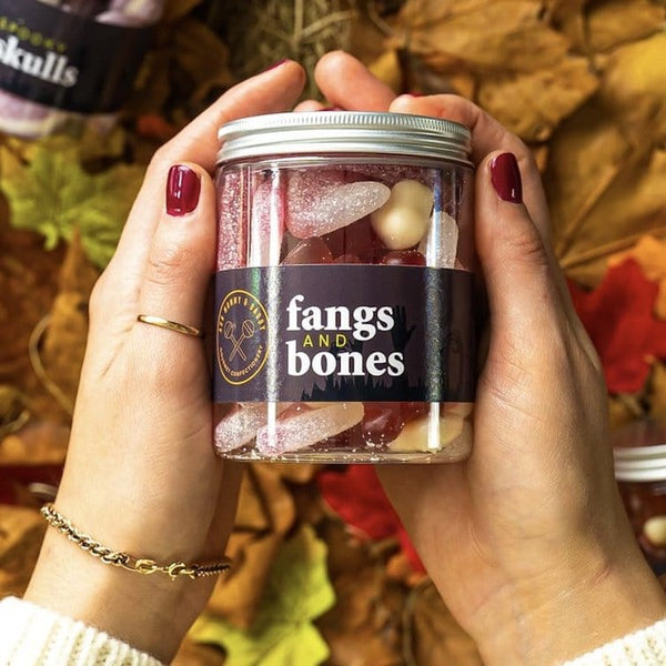 Ask Mummy and Daddy Fangs & Bones Sweet Jar 220g - Halloween Sweets Gift