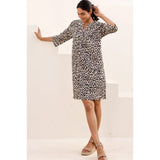 Aspiga Calvi Linen Dress In Leopard Print