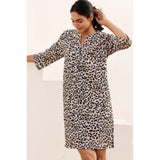 Aspiga Calvi Linen Dress In Leopard Print