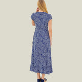 Aspiga Demi EcoVero™ Wrap Dress in Circle Navy/White