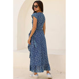 Aspiga Demi Organic Cotton Wrap Dress in Navy Print