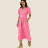 Aspiga Esha Organic Cotton Cheesecloth Dress in Pink