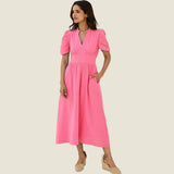 Aspiga Esha Organic Cotton Cheesecloth Dress in Pink