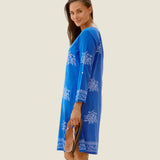 Aspiga Guadalupe Short Organic Cotton Tunic in Blue/White