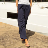 Aspiga Koya Organic Cotton Cheesecloth Trousers in Navy