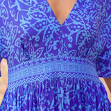 Aspiga Lena EcoVero™ Dress in Cobalt/Light Blue