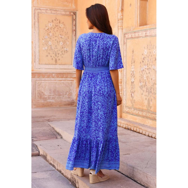 Aspiga Lena EcoVero™ Dress in Cobalt/Light Blue
