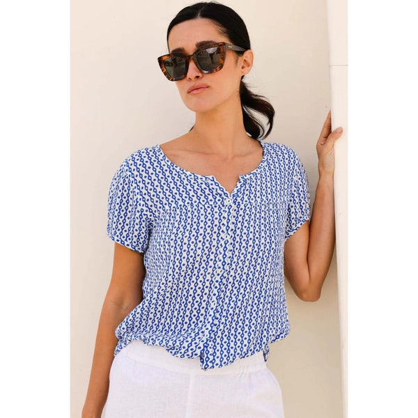Aspiga Lisbon Blouse In Santorini Blue