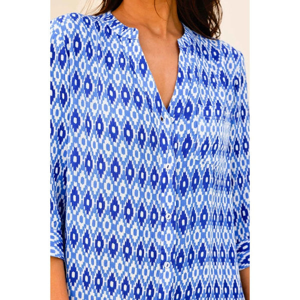Aspiga Mila Shirt Tunic In Aztec Blue