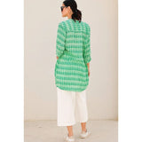 Aspiga Mila Shirt Tunic In Green White