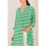 Aspiga Mila Shirt Tunic In Green White