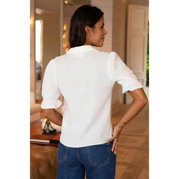 Aspiga Olive Blouse In White