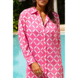 Aspiga Saffron Organic Cotton Beach Shirt In Pink