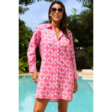 Aspiga Saffron Organic Cotton Beach Shirt In Pink