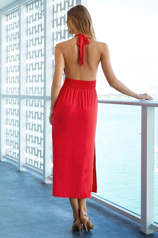 Aspiga St Tropez Midi Dress Coral