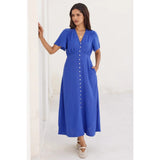 Aspiga Tessa Organic Cotton Cheesecloth Dress In Cobalt