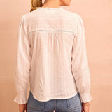 Aspiga Vienna Long Sleeve Blouse in White