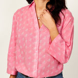 Aspiga Cecilia Shirt in Willow Leaf Pink/White
