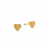 Astley Clarke Gold Biography Heart Stud Earrings