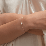 Astley Clarke Gold Biography White Pearl Station Bracelet