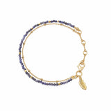 Astley Clarke Gold Fine Biography Iolite Feather Bracelet