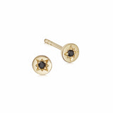 Astley Clarke Gold Polaris Black Spinel Stud Earrings