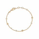 Astley Clarke Gold Polaris North Star White Sapphire Station Bracelet