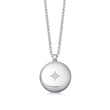 Astley Clarke Silver Medium Biography Locket Necklace