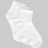 Athlecia Comfort-Mesh Quarter Cut Socks 3-Pack Women In White