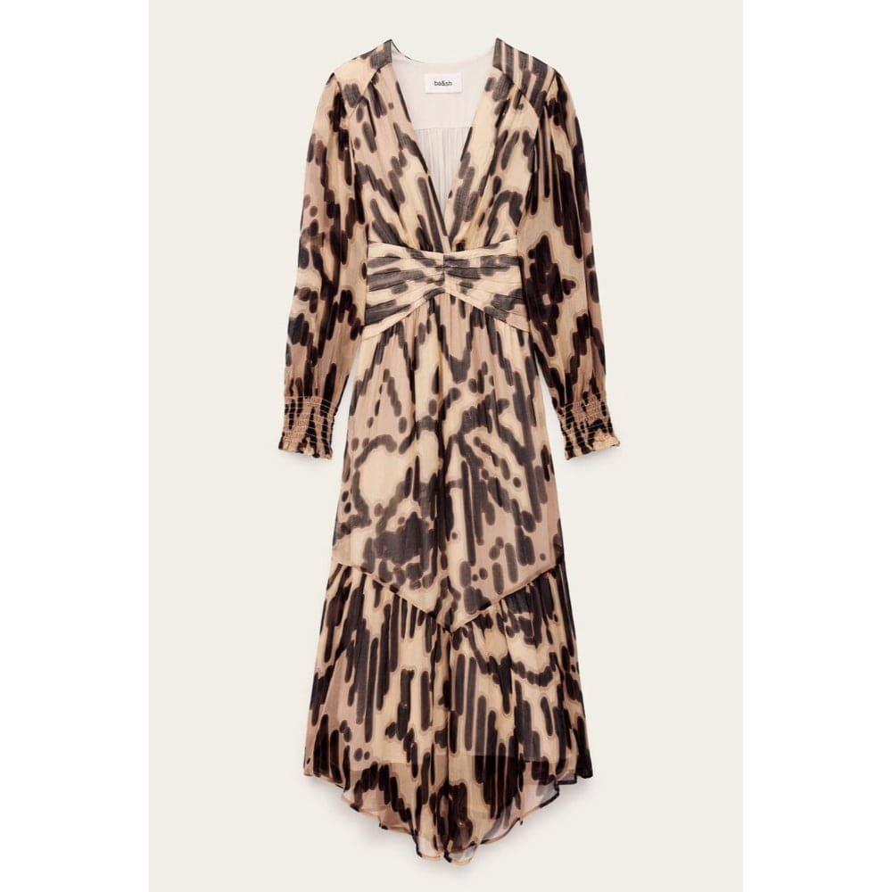 ba&sh Amor Midi Dress In Rose Brown