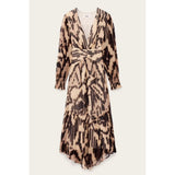 ba&sh Amor Midi Dress In Rose Brown