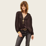 ba&sh Cessia Shirt In Aubergine