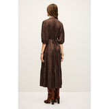ba&sh Cleli Short Gathered Dress In Brown