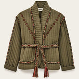 ba&sh Cocoon Jacket In Khaki Green