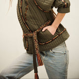 ba&sh Cocoon Jacket In Khaki Green