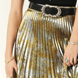 ba&sh Falone Midi Skirt In Gold