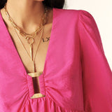 ba&sh LOCKY short-sleeved top In Fuchsia