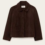 ba&sh Milas Straight-cut Jacket In Chocolate brown