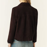 ba&sh Milas Straight-cut Jacket In Chocolate brown