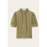 ba&sh MIMI Short-sleeved Shirt In Green