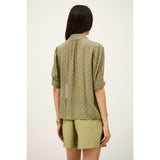 ba&sh MIMI Short-sleeved Shirt In Green