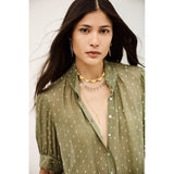 ba&sh MIMI Short-sleeved Shirt In Green