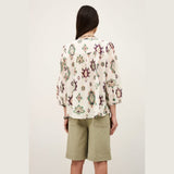 ba&sh ODELIE Patterned Shirt In Cream
