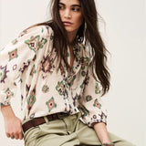 ba&sh ODELIE Patterned Shirt In Cream