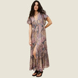 ba&sh Pareta Midi Dress in Rose Paisley Print