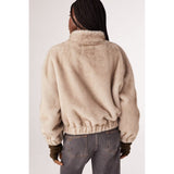ba&sh Paros Faux Fur Jacket In Grey